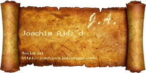 Joachim Ajád névjegykártya